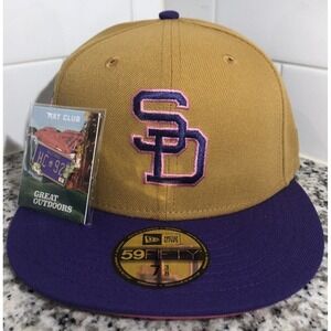 New Era San Diego Padres 59FIFTY HAT CLUB 40th Anniversary Fitted Hat Size 7 3/8